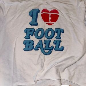 Women’s White Football Graphic Light Sweatshirt